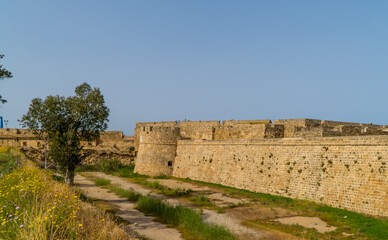 Panoramic view of the Shakespearean Othello Castle in Famagusta, Cyprus