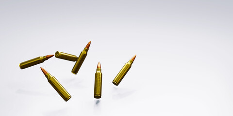 rifle bullet 3d render