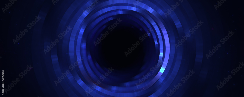 Wall mural Dark blue abstract circular lines background