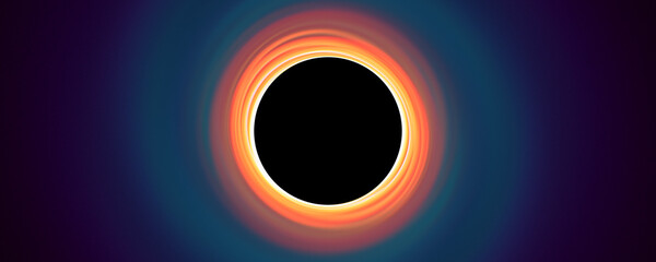 Lunar eclipse black circle background - obrazy, fototapety, plakaty