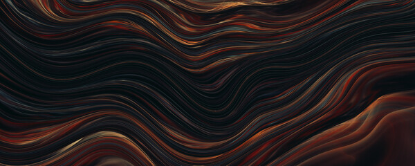 Obraz premium Wavy dark red abstract line background