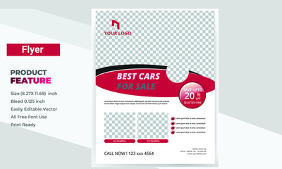 flyer brochure cover design layout space, vector illustration. template in A4 size	
