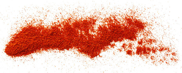 Red ground pepper. Chili pepper powder isolated on white background. - 511055085
