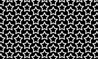 small star shape pattern repeat white and black colour