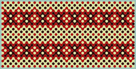 Multicolor truchet tiling connections illustration