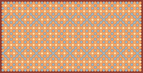 Multicolor truchet tiling connections illustration