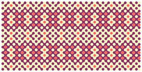 Multicolor truchet tiling connections illustration