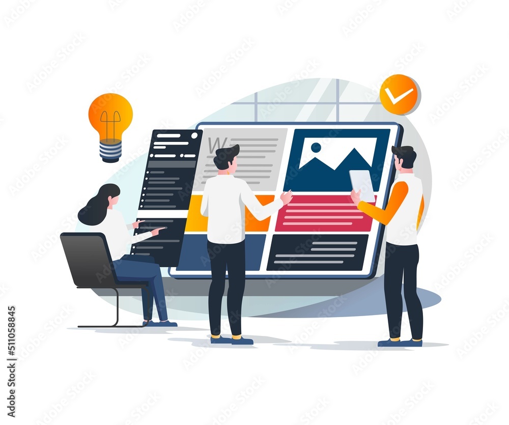 Poster Developers are working on the layout of the web and blogger