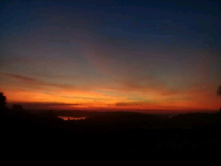 sunset in the city