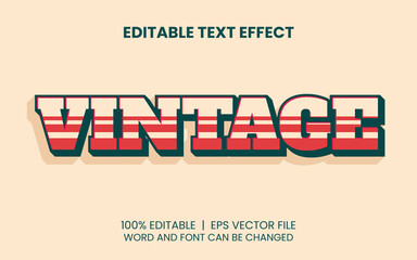 realistic vibes vintage editable text effect template