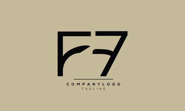 Alphabet letters Initials logo F7
