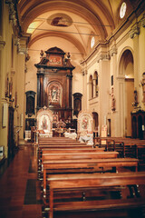 Fototapeta na wymiar interior of the church of st john the baptist