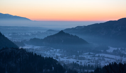 Sunset in the countryside