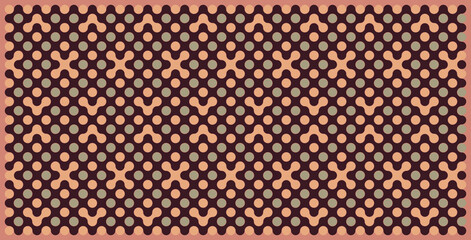 Fototapeta premium Multicolor truchet tiling connections illustration