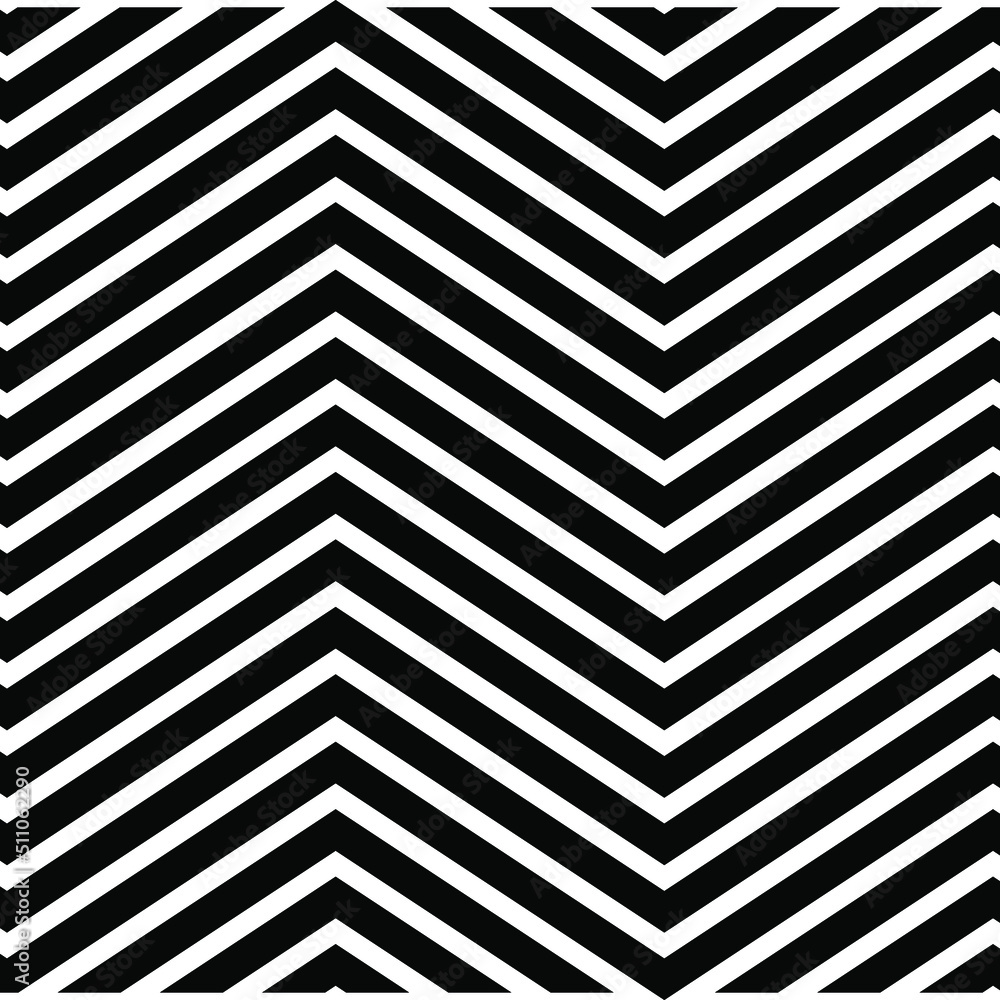 Poster black white vectical zig zag pattern background vector design .