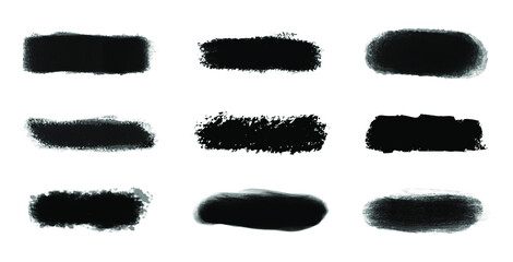 set of vector brush strokes