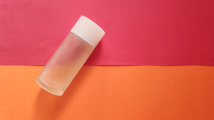 A Bottle of Perfume. Women's Parfum in Beautiful Bottle Spray. Modern Luxury Lady Parfum