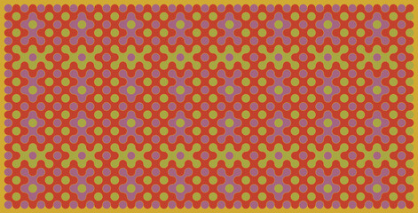 Multicolor truchet tiling connections illustration