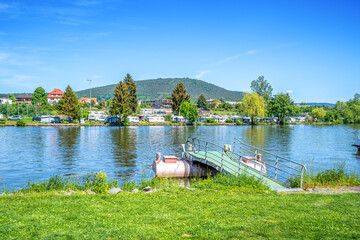 Campingplatz, Miltenberg, Bayern, Deutschland 