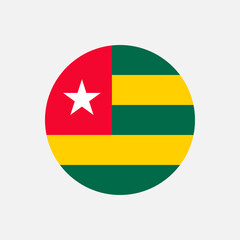 Obraz premium Country Togo. Togo flag. Vector illustration.