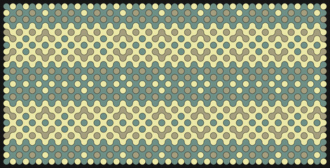 Multicolor truchet tiling connections illustration