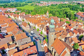 Luftbild von Lauf an der Pegnitz mit Sehenswürdigkeiten von der Stadt