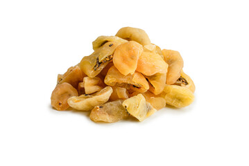 Dried passion fruit isolated on a white background.