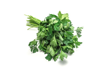Fototapeta premium A bunch of parsley isolated on white background.