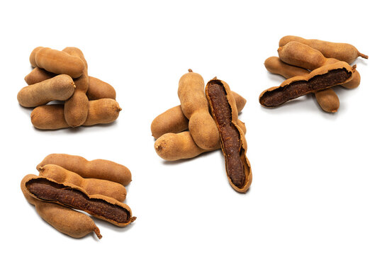 Sweet tamarind isolated on white background.