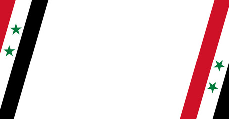 Syrian flag wave  isolated  on png background