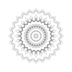 Round mandala for Design Coloring book page antistress