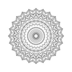 Round mandala for Design Coloring book page antistress