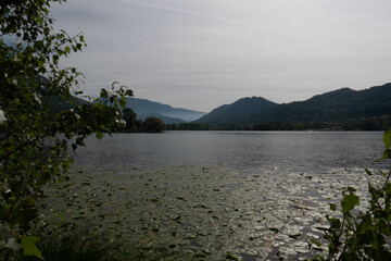 Revine Lake Lake river view in italy