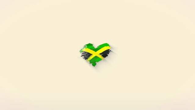 Jamaica grunge flag heart for your design. Perfect for screensavers or intros.