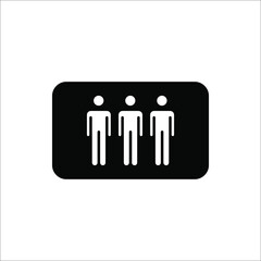 People vector icon on white background