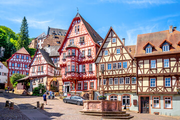 Fototapeta premium Alter Markt, Miltenberg, Bayern, Deutschland 