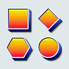 golden orange border frame vector illustration