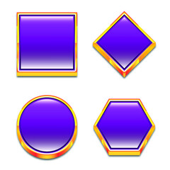 golden Purple border frame vector illustration