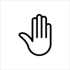 Hand icon vector, filled flat sign, solid pictogram isolated on white, logo illustration