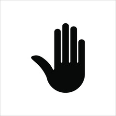 Hand icon vector, filled flat sign, solid pictogram isolated on white, logo illustration
