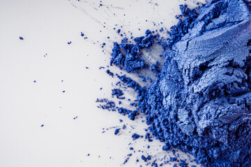 colored food confectionery dye kandurin on a white background