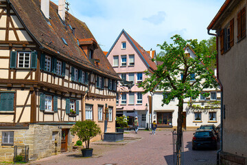 Fototapeta na wymiar Herrenberg, Baden-Württemberg, Altstadtszene