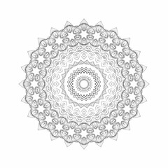 Round mandala for Design Coloring book page antistress