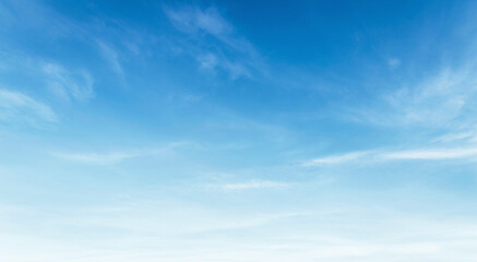 Fototapeta beautiful blue sky with white cloud in sunrise obraz