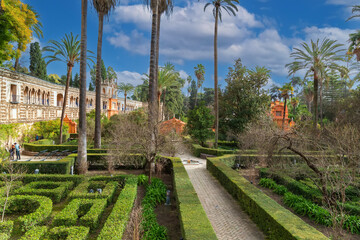 Fototapeta premium Gallery of Grutescos in Alcazar of Seville , Spain