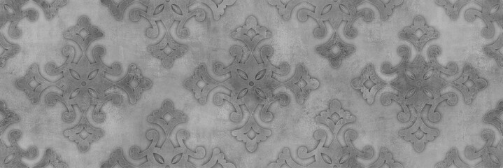 ornament pattern with cement texture background