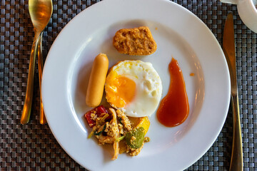 Breakfast.
