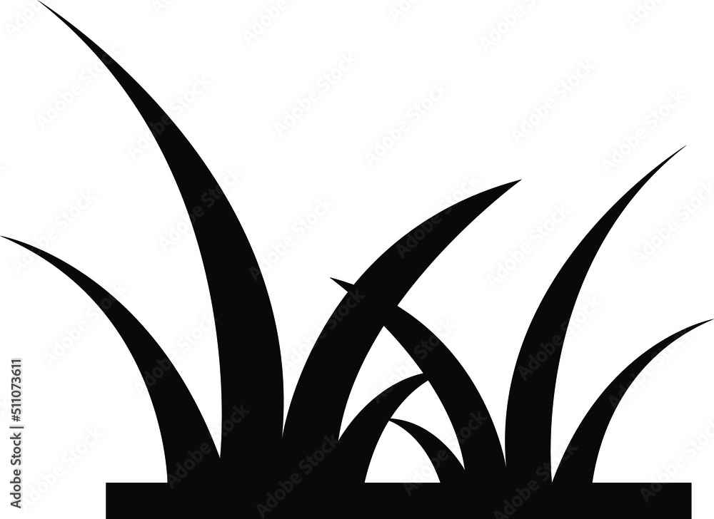 Poster grass icon vector. simple design on white background..eps