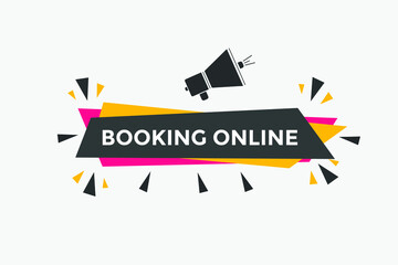 Booking online button. Online Booking
