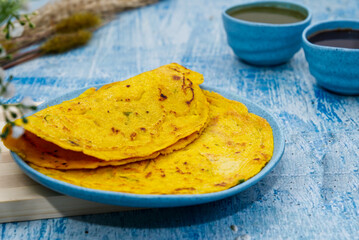 Moong Dal Chilla is made with yellow moong dal